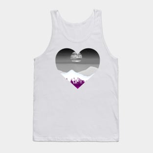 Asexual mountainscape subtle heart Tank Top